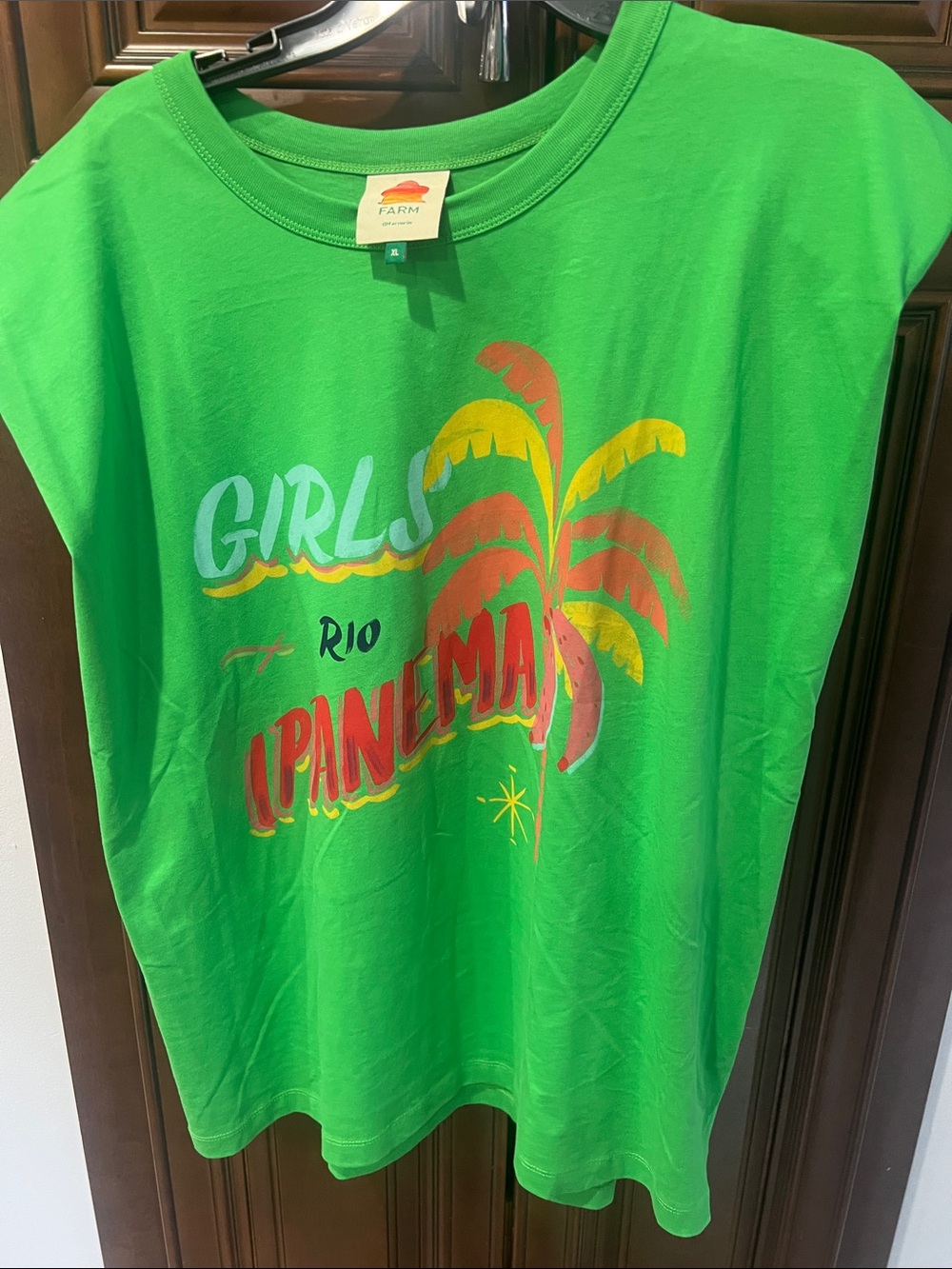 Farm Rio Ipanema Graphic Tee - Bright Green